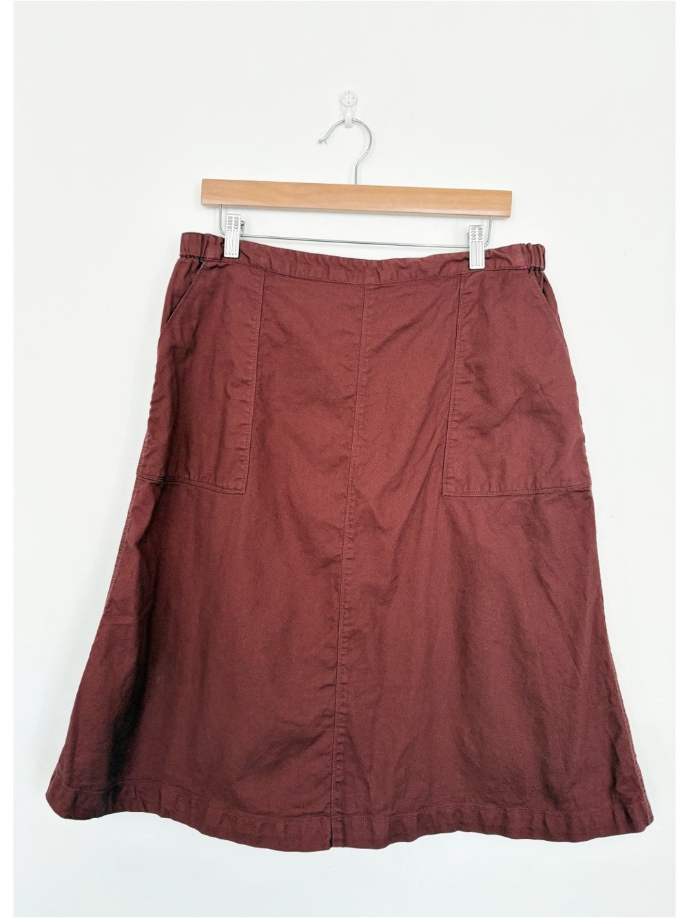 Gudrun Sjoden || Utility Pocket Skirt Cotton Rust Red Large